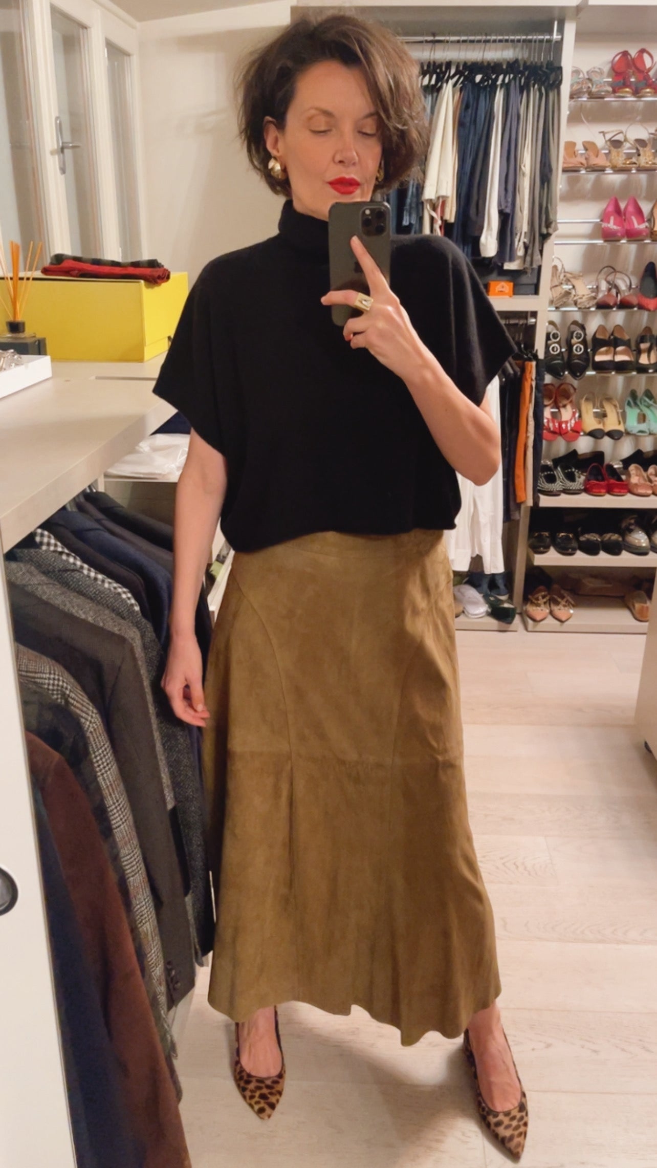 Gonna in camoscio VINTAGE