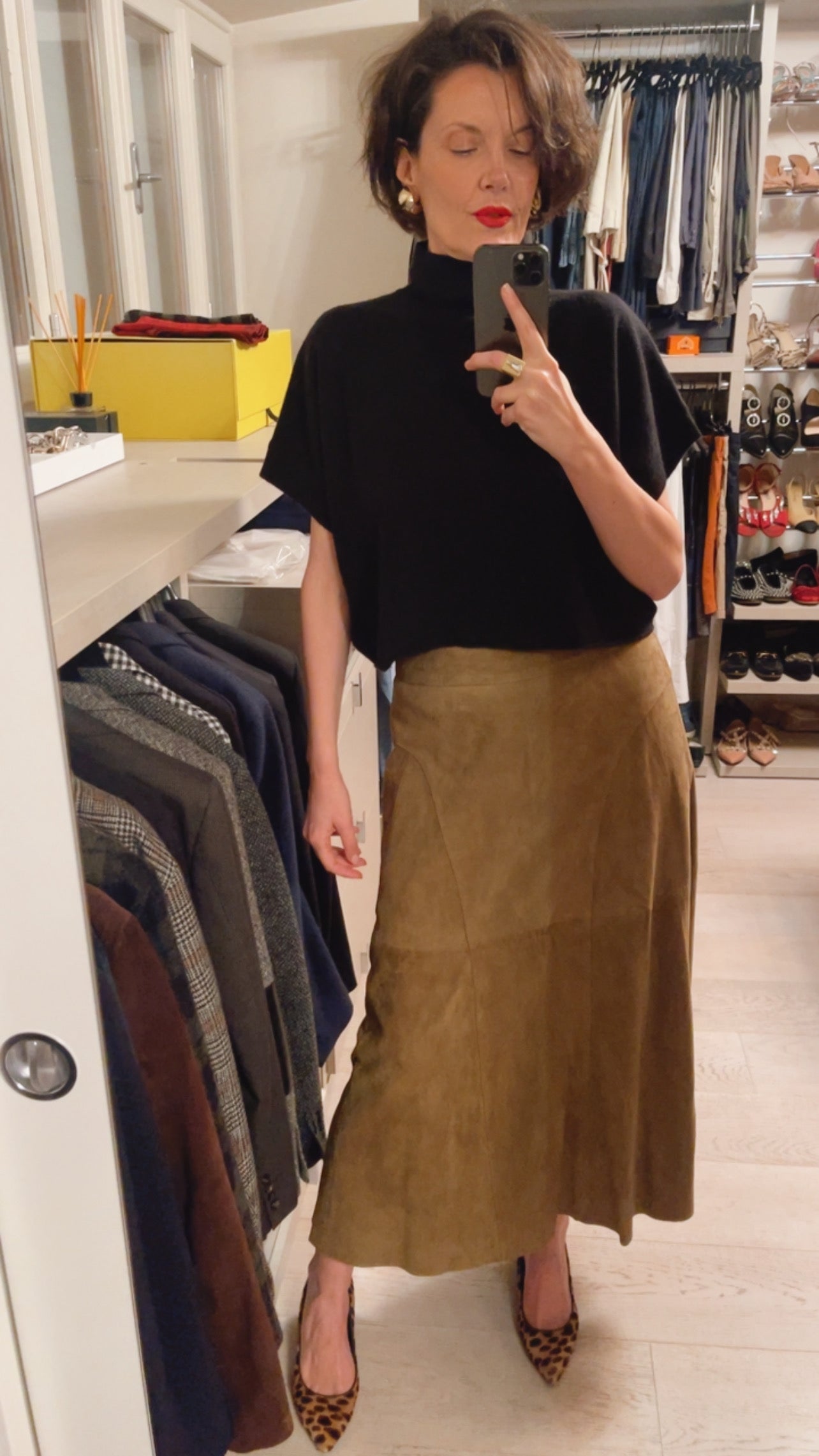 Gonna in camoscio VINTAGE