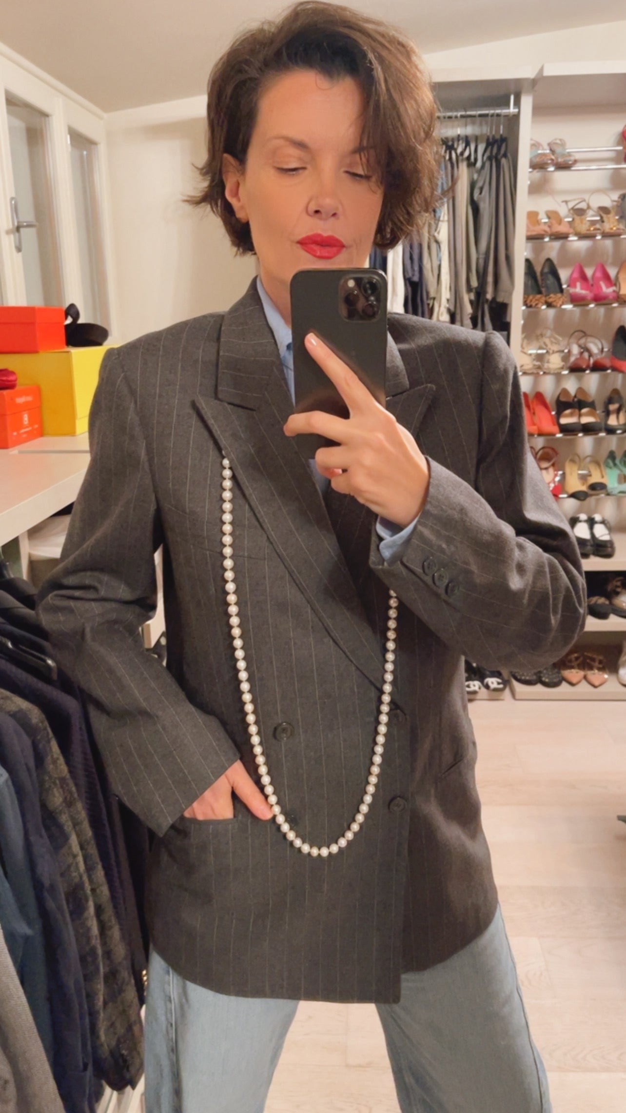 Giacca gessata VINTAGE