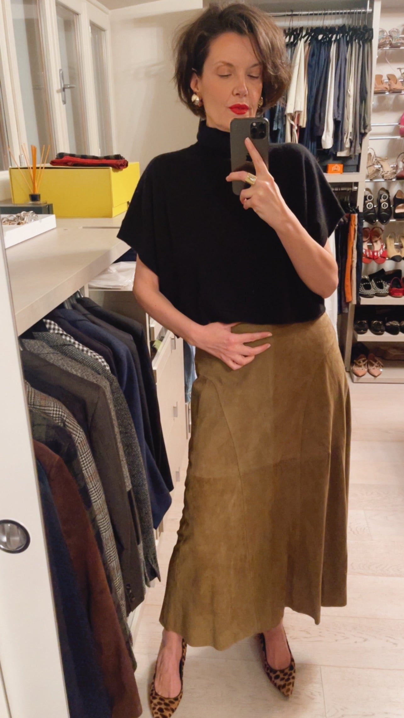 Gonna in camoscio VINTAGE