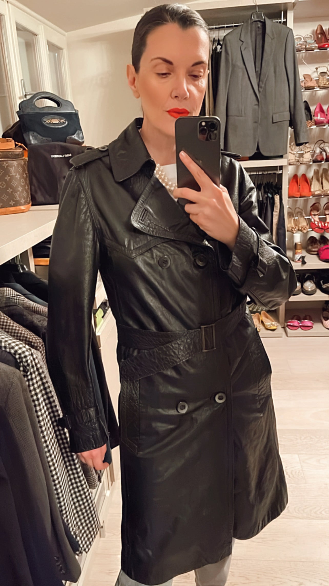 Trench in pelle VINTAGE