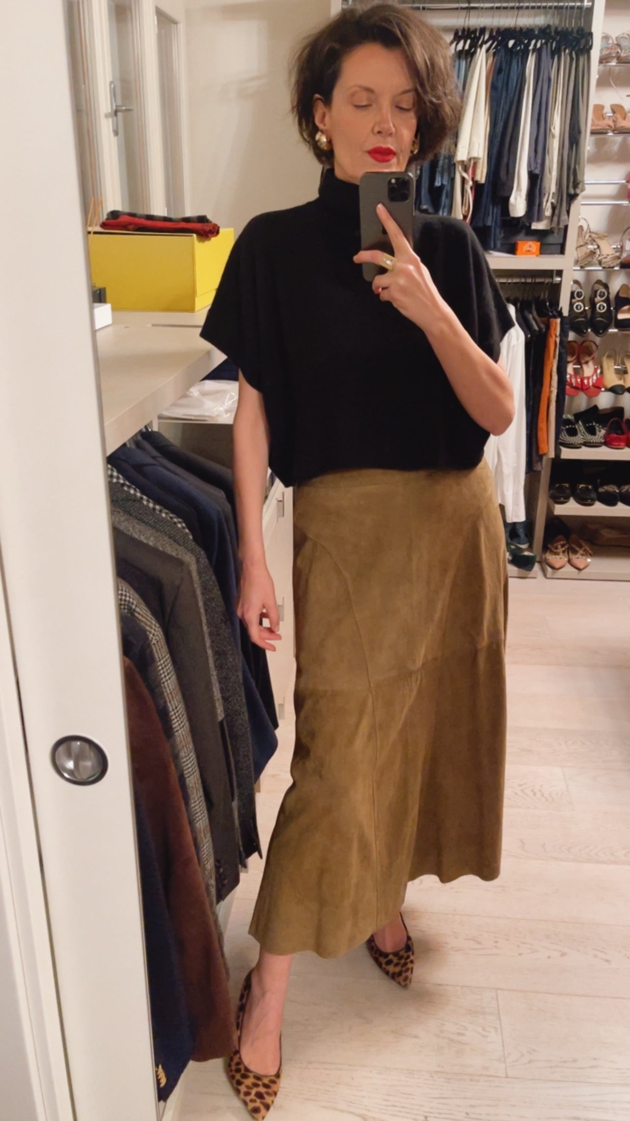 Gonna in camoscio VINTAGE
