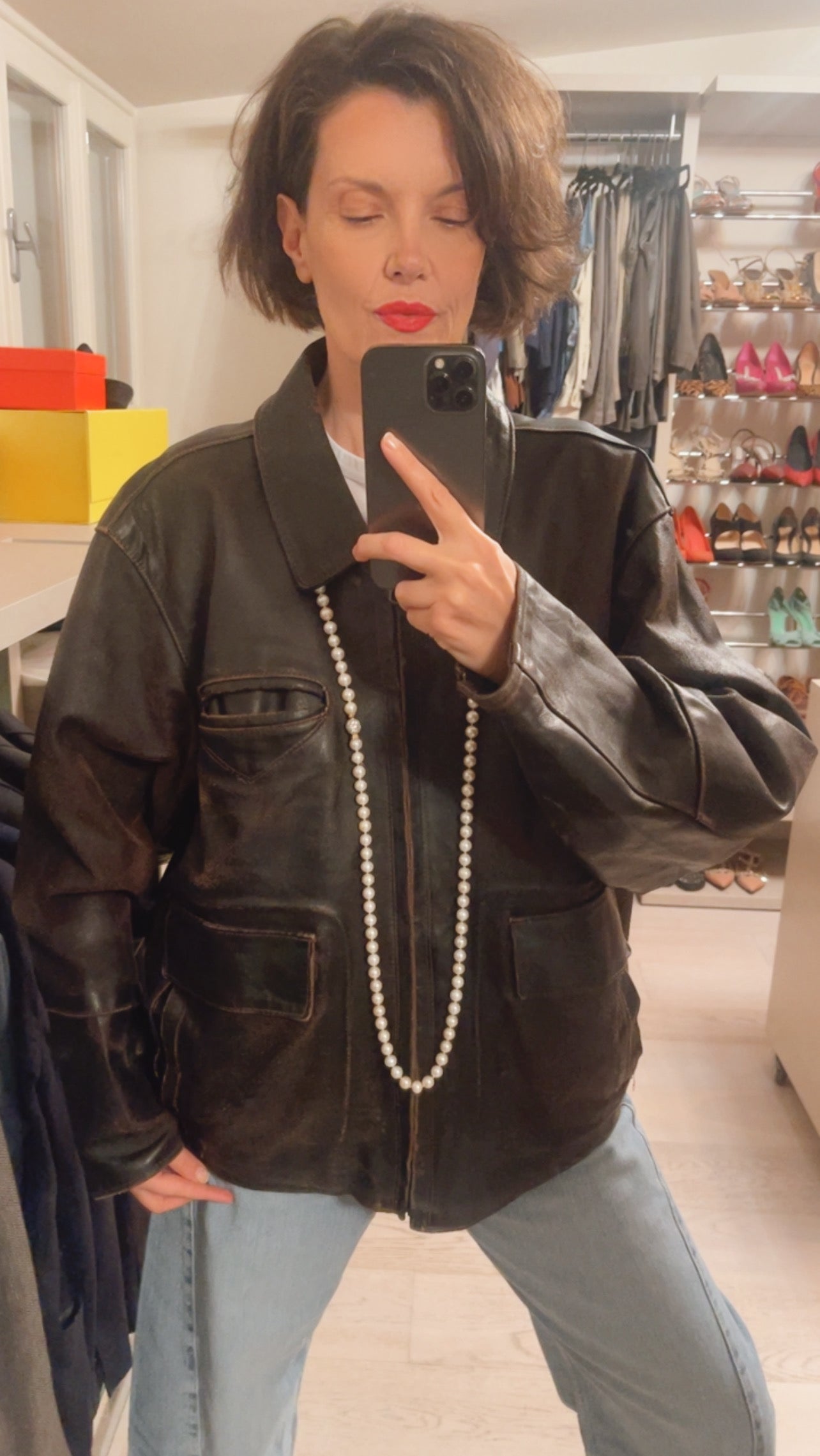 Giubbotto pelle VINTAGE