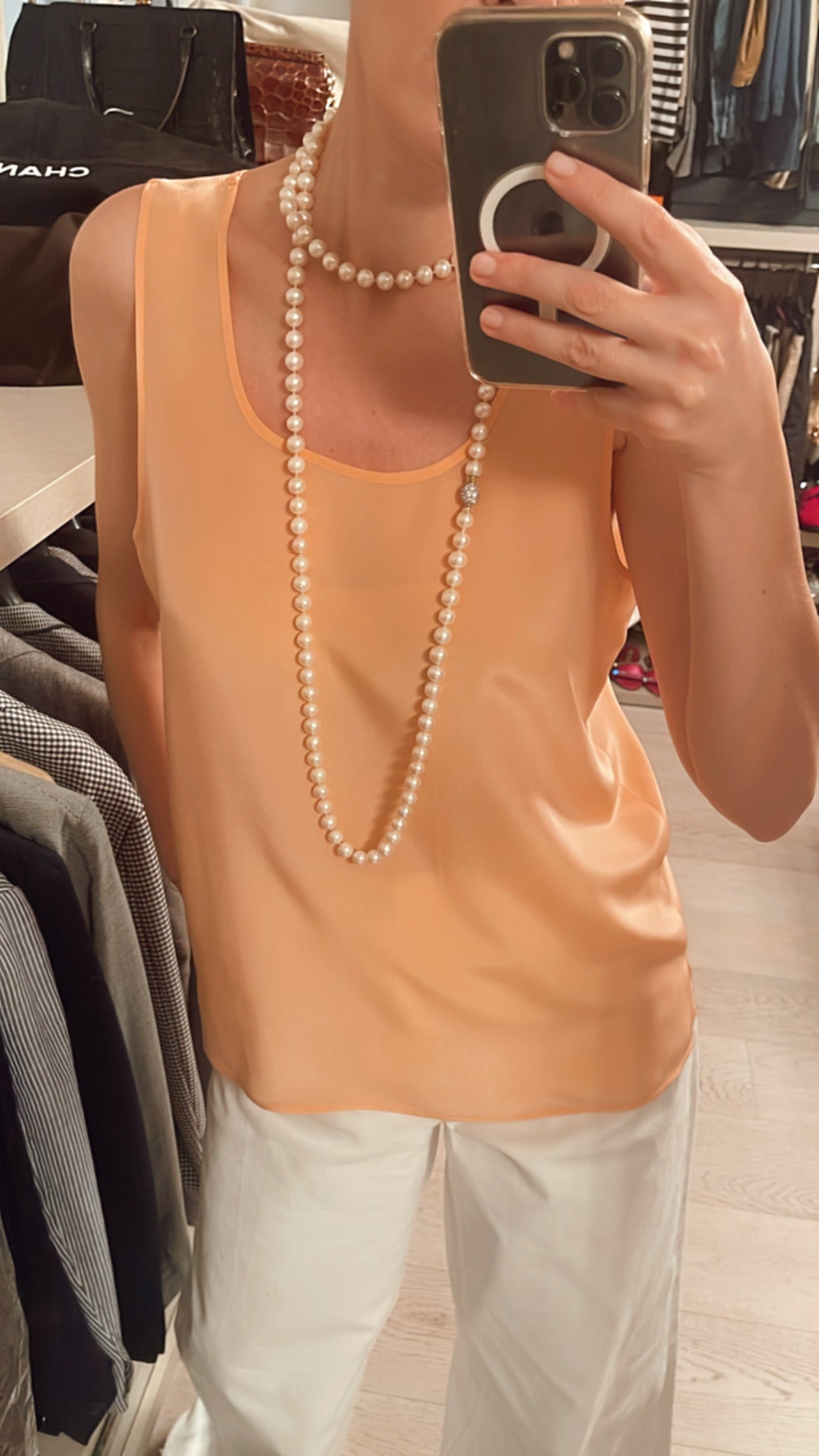 VINTAGE silk tank top